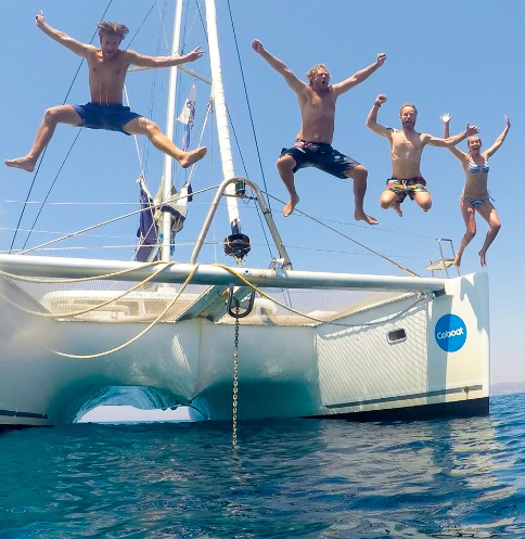 Jumping on the ocean